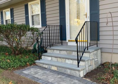 Terryville, CT – Stone Steps & Walkway Pavers Masonry Construction Project