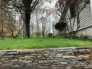 Stone Retaining Wall Construction Project