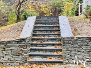Stone Steps and Retaining Wall Project in Torrington, CT
