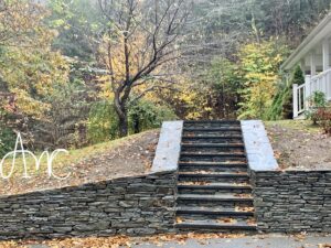 Stone Steps and Retaining Wall Project in Torrington, CT