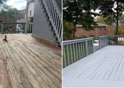 Deck Staining Project - Before/After