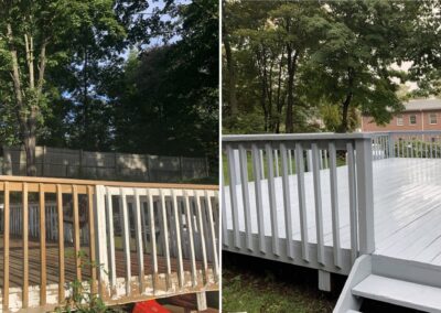 Deck Staining Project - Before/After