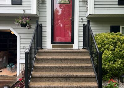 Iron Railing Install in Connecticut by Arnold's Masonry and Construction