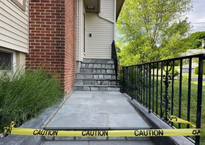 Iron Railing Install in Connecticut by Arnold's Masonry and Construction