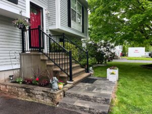 Iron Railing Install in Connecticut by Arnold's Masonry and Construction