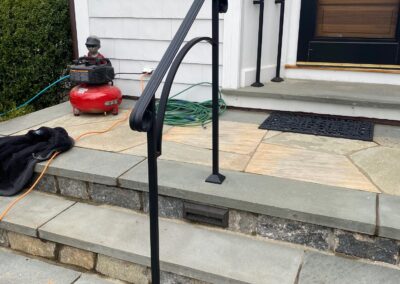 Iron Railing Installation by Arnold's Masonry and Construction in Waterbury, CT
