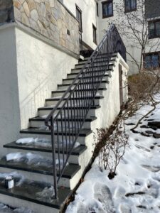 Iron Railing Installation by Arnold's Masonry and Construction in Waterbury, CT