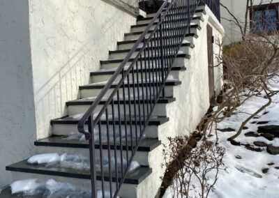 Iron Railing Installation by Arnold's Masonry and Construction in Waterbury, CT
